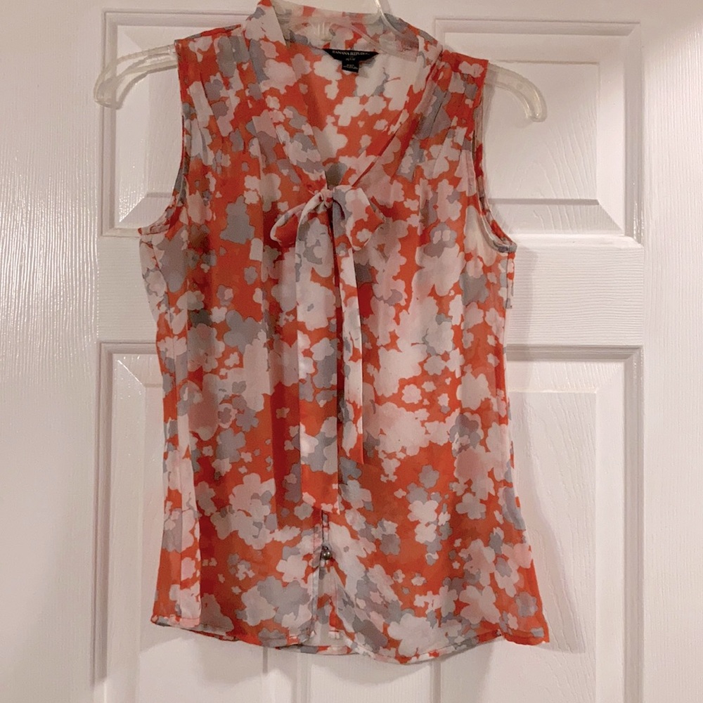 Banana Republic Tie Front Blouse